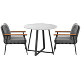 Livsip Outdoor Dining Set 3PCS Garden Lounge Setting - Close-Up Angle