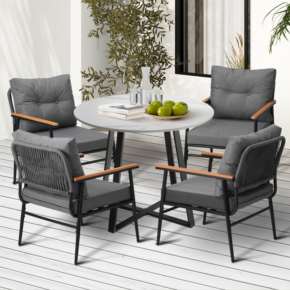 Livsip Outdoor Dining Set 5PCS Garden Lounge Setting