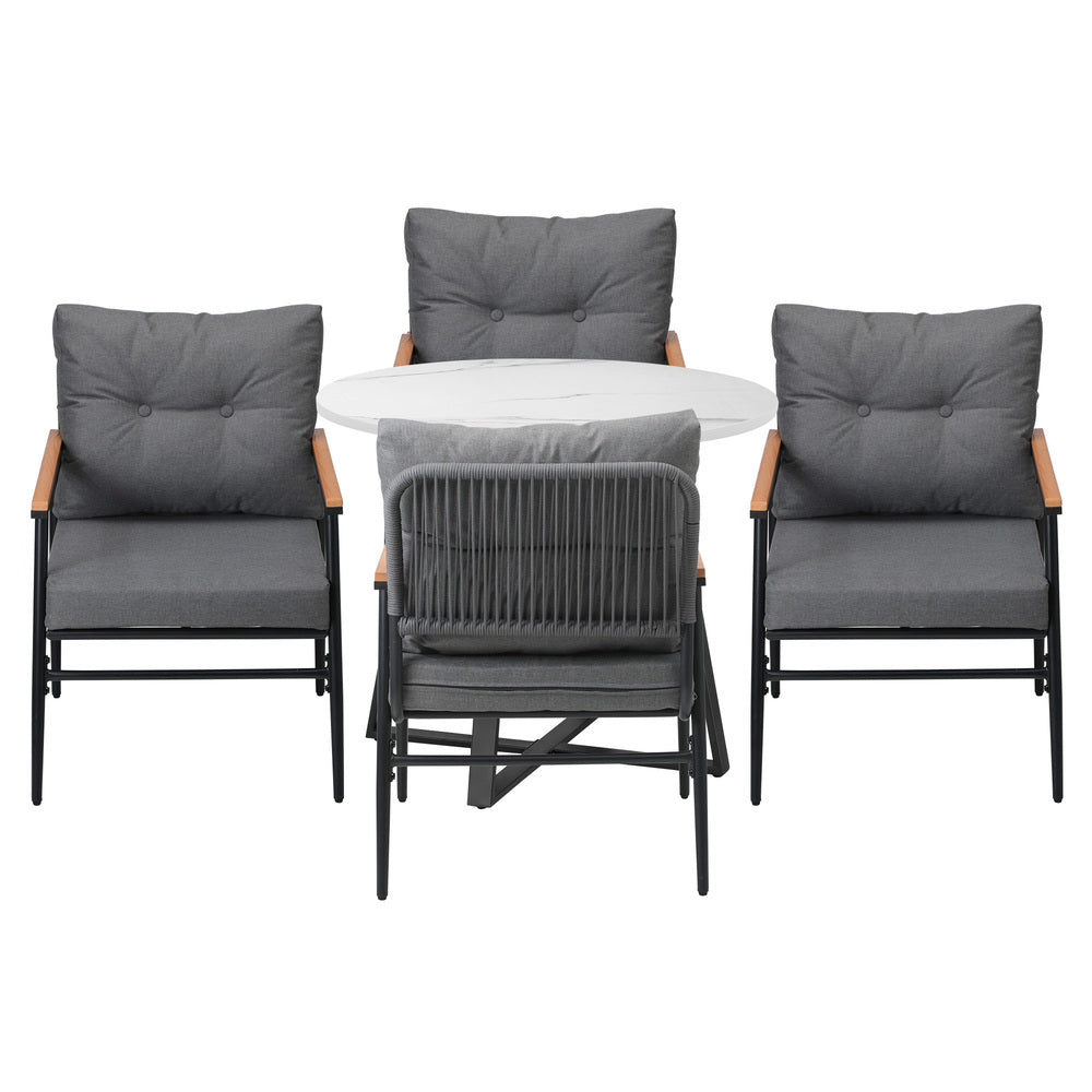 Livsip Outdoor Dining Set 5PCS Garden Lounge Setting