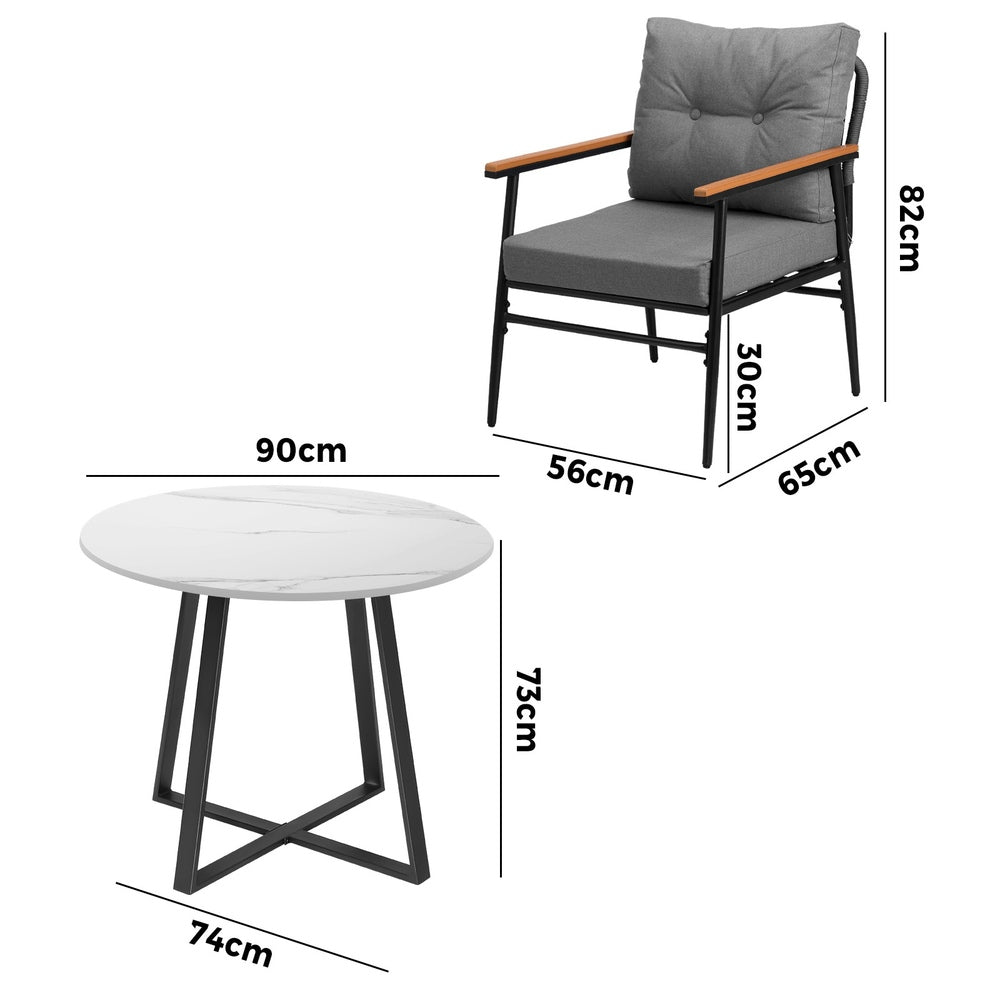 Livsip Outdoor Dining Set 5PCS Garden Lounge Setting