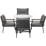Livsip Outdoor Dining Set 5PCS Garden Lounge Setting - Close-Up Angle