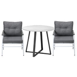 Livsip Outdoor Dining Set 2 Seater Marble Table