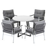Livsip Outdoor Dining Set 4 Seater Marble Table