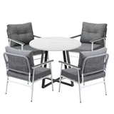 Livsip Outdoor Dining Set 4 Seater Marble Table