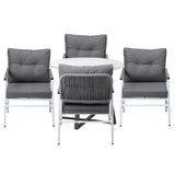Livsip Outdoor Dining Set 4 Seater Marble Table