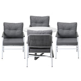Livsip Outdoor Dining Set 4 Seater Marble Table - Side View