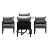Livsip Outdoor Dining Set 4 Seater Sintered Stone Table - Rear View