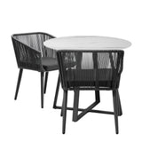 Livsip 3x Outdoor Dining Set Sintered Stone Table Bistro Set