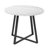 Livsip 3x Outdoor Dining Set Sintered Stone Table Bistro Set - Rear View