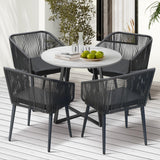 Livsip 5x Outdoor Dining Set Sintered Stone Table Bistro Set