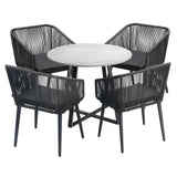 Livsip 5x Outdoor Dining Set Sintered Stone Table Bistro Set