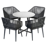 Livsip 5x Outdoor Dining Set Sintered Stone Table Bistro Set