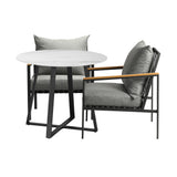 Livsip 3PCS Outdoor Dining Set Table&Sofa Chairs