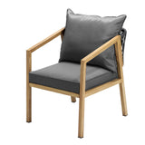 Livsip 3PCS Outdoor Dining Set 90cm Table Lounge Chairs - Extra Image