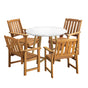 Livsip Outdoor Patio Set Solid Wood Chair&Table 5PC