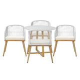 Livsip 5 Piece Outdoor Dining Set Table&Lounge Chairs for Patio - Top-Down View