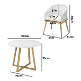 Livsip 5 Piece Outdoor Dining Set Table&Lounge Chairs for Patio