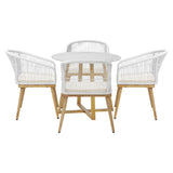 Livsip 5 Piece Outdoor Dining Set Table&Lounge Chairs for Patio