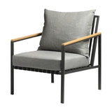 Livsip 3PCS Outdoor Dining Set Sintered Stone Table&Sofa Chairs - Rear View