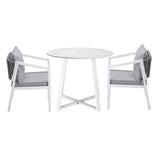 Livsip Outdoor Dining Set Bistro Setting 3PCS White