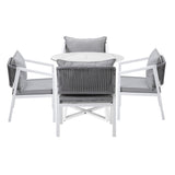 Livsip Outdoor Dining Set Bistro Setting 5PCS White
