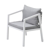 Livsip Outdoor Dining Set Bistro Setting 5PCS White - 45-Degree Angle