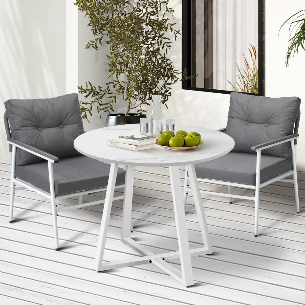 Livsip Outdoor Dining Set Patio Setting 2 Seater Round Table