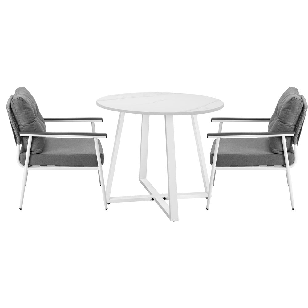 Livsip Outdoor Dining Set Patio Setting 2 Seater Round Table