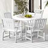 Livsip 5PCS Outdoor Dining Set Table&Solid Wood Chair - Low Angle
