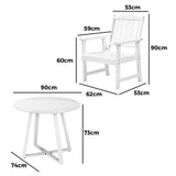 Livsip 5PCS Outdoor Dining Set Table&Solid Wood Chair
