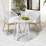 Livsip 3PCS Outdoor Dining Set Table&Chairs Bistro Set