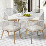 Livsip 5PCS Outdoor Dining Set Table&Chairs Bistro Set