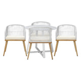 Livsip 5PCS Outdoor Dining Set Table&Chairs Bistro Set