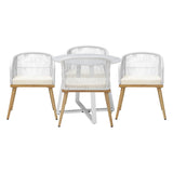 Livsip 5PCS Outdoor Dining Set Table&Chairs Bistro Set - Top-Down View