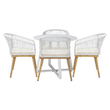 Livsip 5PCS Outdoor Dining Set Table&Chairs Bistro Set - 45-Degree Angle