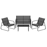 Gardeon Outdoor Sofa Set Lounge Setting Textilene Table and Chairs Garden Patio Furniture - Side View