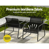 Gardeon Outdoor Sofa Set Lounge Setting Textilene Table and Chairs Garden Patio Furniture - 45-Degree Angle