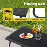 Gardeon 4PCS Outdoor Sofa Set Table and Chairs Cushion textilene Patio Furniture - 45-Degree Angle