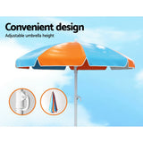 Keezi Kids Picnic Table and Chair Set with Adjustable Umbrella and Storage Boxes for Outdoor Fun - Rear View