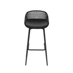 Gardeon 2x Outdoor Bar Stools Plastic Black, image 3
