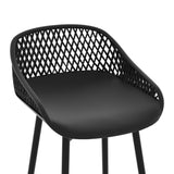 Gardeon 4x Outdoor Bar Stools Plastic Black - 45-Degree Angle