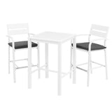 Gardeon Outdoor Bar Set Stools 3-Piece Dining Chairs Table Patio Aluminium Bistro Set - Side View