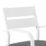 Gardeon Outdoor Bar Set Stools 3-Piece Dining Chairs Table Patio Aluminium Bistro Set - Top-Down View