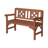 Gardeon Outdoor Garden Bench Wooden Chair 2 Seat Patio Furniture Lounge Natural - Low Angle