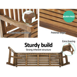 Gardeon 5FT Outdoor Garden Bench Wooden 3 Seat Chair Patio Furniture Natural - 45-Degree Angle