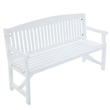 Gardeon 5FT Outdoor Garden Bench Wooden 3 Seat Chair Patio Furniture White - Low Angle