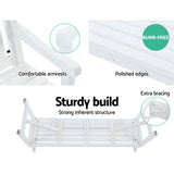 Gardeon 5FT Outdoor Garden Bench Wooden 3 Seat Chair Patio Furniture White - Top-Down View