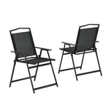 Gardeon Outdoor Chairs Portable Folding Camping Chair Steel Patio Furniture - Rear View