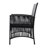 Gardeon 2PC Outdoor Dining Chairs Patio Furniture Wicker Lounge Chair Garden - Top-Down View