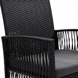 Gardeon 2PC Outdoor Dining Chairs Patio Furniture Wicker Lounge Chair Garden - Close-Up Angle